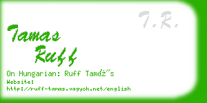 tamas ruff business card